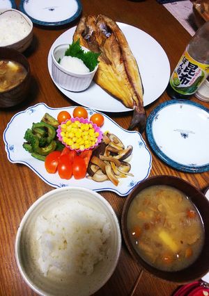 夏バテ予防☺️味噌汁♥️ゴーヤ☺️定食-レシピのメイン写真