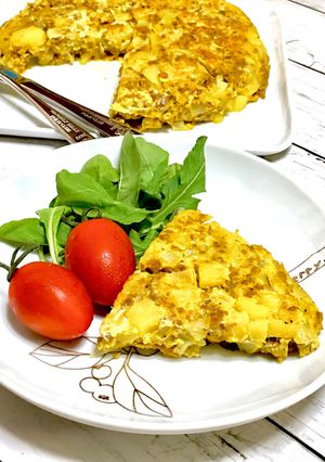 じゃがいもとひき肉のカレーオムレツ-レシピのメイン写真