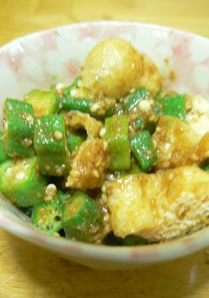 オクラと油揚げのごま和え-レシピのメイン写真