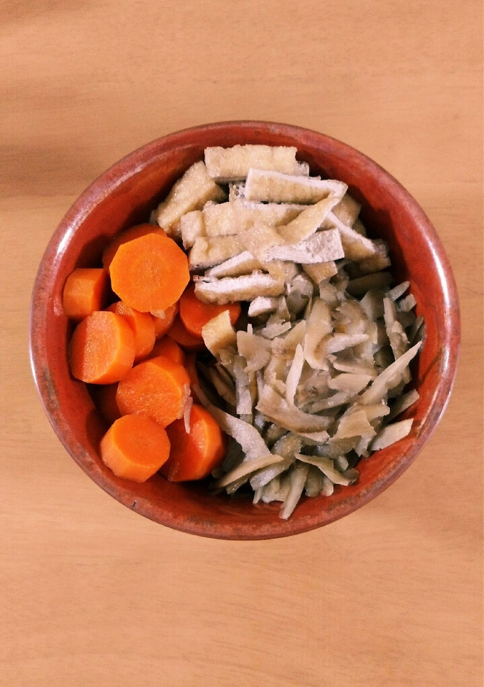にんじん、油揚げ、ごぼうの煮物(弁当用)-レシピのメイン写真