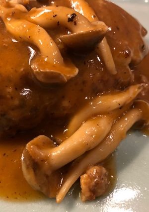 簡単！きのこの煮込みハンバーグ-レシピのメイン写真
