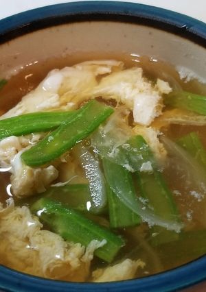 ふわとろサボテン入り卵スープ-レシピのメイン写真