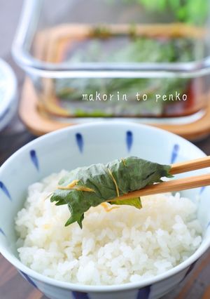 簡単！ご飯のお供＊大葉の生姜だし醤油漬け-レシピのメイン写真
