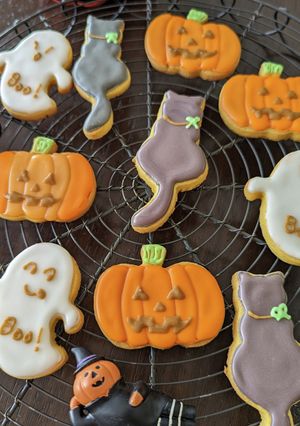 かぼちゃのハロウィンアイシングクッキー-レシピのメイン写真