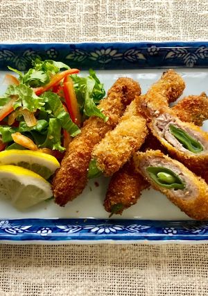ほっくり♪インゲンの豚肉巻きフライです-レシピのメイン写真