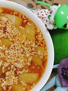 簡単ズボラの『挽肉あんかけの冬瓜煮』-レシピのメイン写真