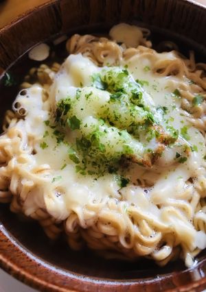 おやつラーメン●チーズ＆ちくわのピザ風-レシピのメイン写真