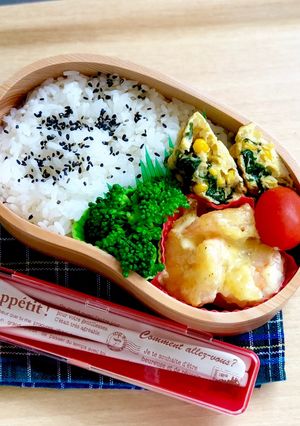 毎日お弁当♪海老マヨ弁当-レシピのメイン写真