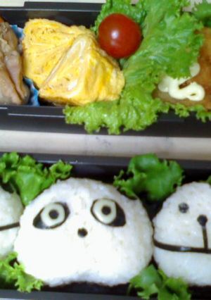 キャラ弁【ダブルパンダ】-レシピのメイン写真