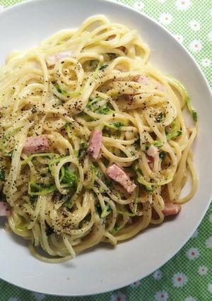 失敗知らず!絶品カルボナーラ(野菜入り)-レシピのメイン写真