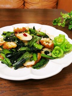 ちくわと小松菜の鶏ガラ醤油炒め-レシピのメイン写真