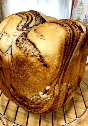 マーブルチョコ食パン HB-レシピのメイン写真