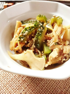 ゴーヤときのこのおかか煮-レシピのメイン写真