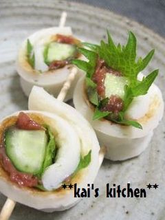 きゅうりと梅と大葉のちくわ巻き-レシピのメイン写真