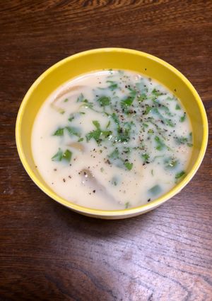 豆乳スープ（味噌汁リメイク夏V r）-レシピのメイン写真