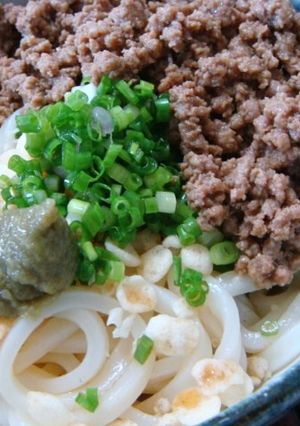 柚子胡椒でさっぱり☆肉みそ冷やしうどん♪-レシピのメイン写真