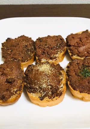 レバーパテトースト食べ比べ-レシピのメイン写真