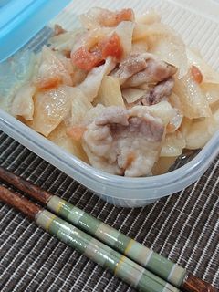 夏にさっぱり!大根と豚の梅煮-レシピのメイン写真
