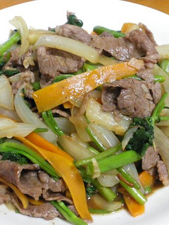 牛肉と空芯菜のオイスターソース炒め-レシピのメイン写真