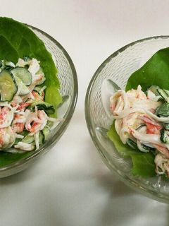 簡単!カニかまと胡瓜サラダ菜のサラダ☆-レシピのメイン写真