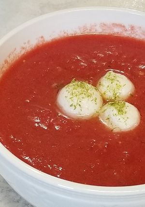 ハーブソルトが決め手！夏のトマトスープ-レシピのメイン写真