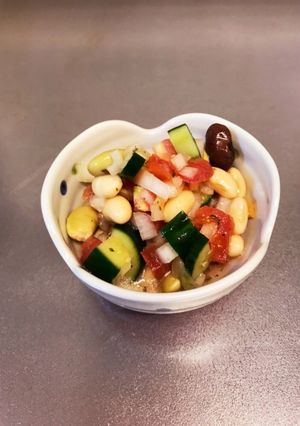 我が家の豆と野菜のさっぱりサラダ☆-レシピのメイン写真