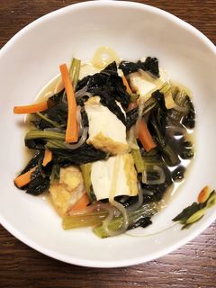 小松菜と厚揚げの煮びたし-レシピのメイン写真