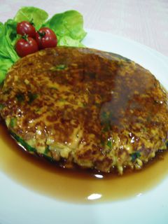 ふわっふわ♫ニラ納豆オムレツ甘酢あんかけ-レシピのメイン写真