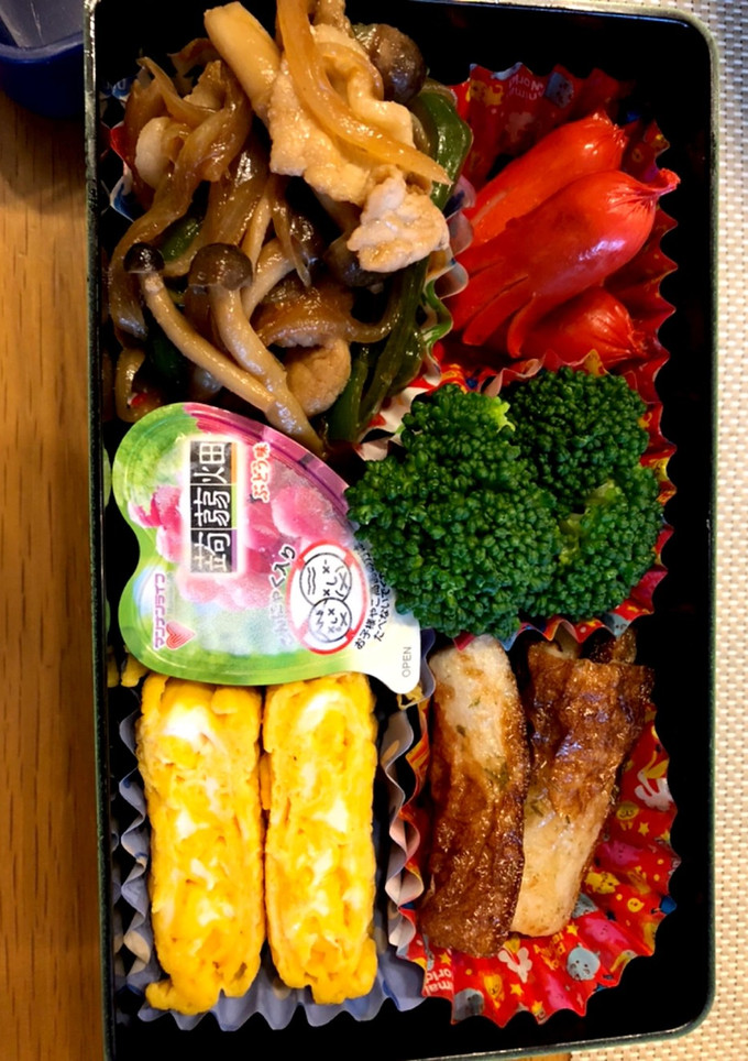 塾弁。生姜焼きと磯辺揚げ-レシピのメイン写真