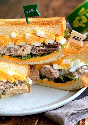サバ缶でサバマヨトーストサンド-レシピのメイン写真
