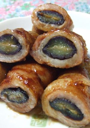 レンジでなすの豚巻き♪赤味噌挟み照り焼き-レシピのメイン写真
