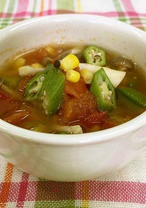 彩り夏野菜の中華スープ*簡単・うま塩-レシピのメイン写真