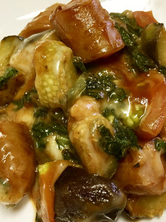夏野菜の大葉・チーズ炒め-レシピのメイン写真