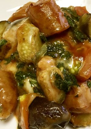 夏野菜の大葉・チーズ炒め-レシピのメイン写真