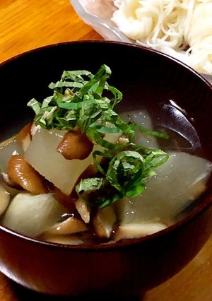 アレンジそうめん 冷たい冬瓜スープで-レシピのメイン写真