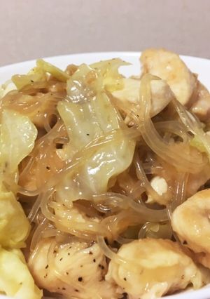 鶏とキャベツのあっさり春雨炒め☆生姜風味-レシピのメイン写真