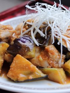鶏となすのピリ辛味噌炒め-レシピのメイン写真