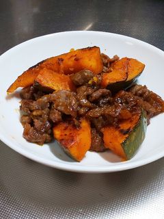牛肉とカボチャの甘辛炒め-レシピのメイン写真