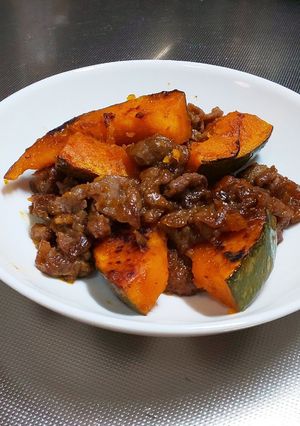 牛肉とカボチャの甘辛炒め-レシピのメイン写真