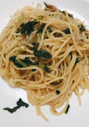 子どもも食べる小松菜とじゃこの和風パスタ-レシピのメイン写真
