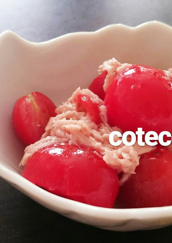 簡単副菜に★ツナとミニトマトの和え物-レシピのメイン写真