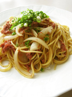 コンビーフと玉ねぎの和風パスタ-レシピのメイン写真
