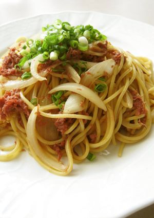 コンビーフと玉ねぎの和風パスタ-レシピのメイン写真