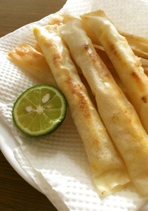 春巻きの皮包のコーンとチーズスティック-レシピのメイン写真