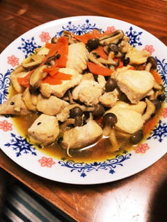 鶏むねときのこのガリバタ醤油-レシピのメイン写真