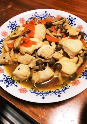 鶏むねときのこのガリバタ醤油-レシピのメイン写真
