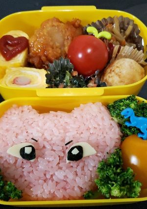 学童☆ポケモン☆キャラ弁☆ミュウ☆-レシピのメイン写真