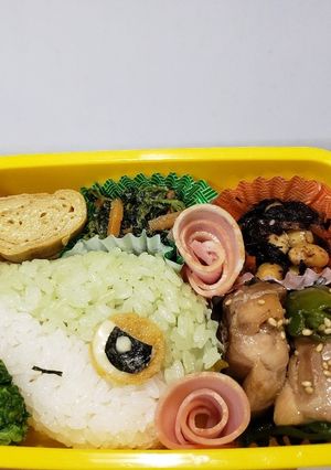 学童☆ポケモン☆キャラ弁☆ツタージャ☆-レシピのメイン写真