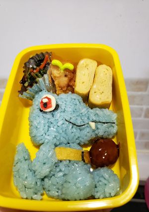 学童☆ポケモン☆キャラ弁☆ワニノコ☆-レシピのメイン写真