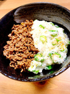 合挽きミンチのしぐれ風ネバトロ丼-レシピのメイン写真